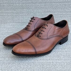 TO BOOT NEW YORK Adam Derrick Picard Burnished Brown Cap Toe Men's Size 10.5 NEW